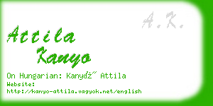 attila kanyo business card